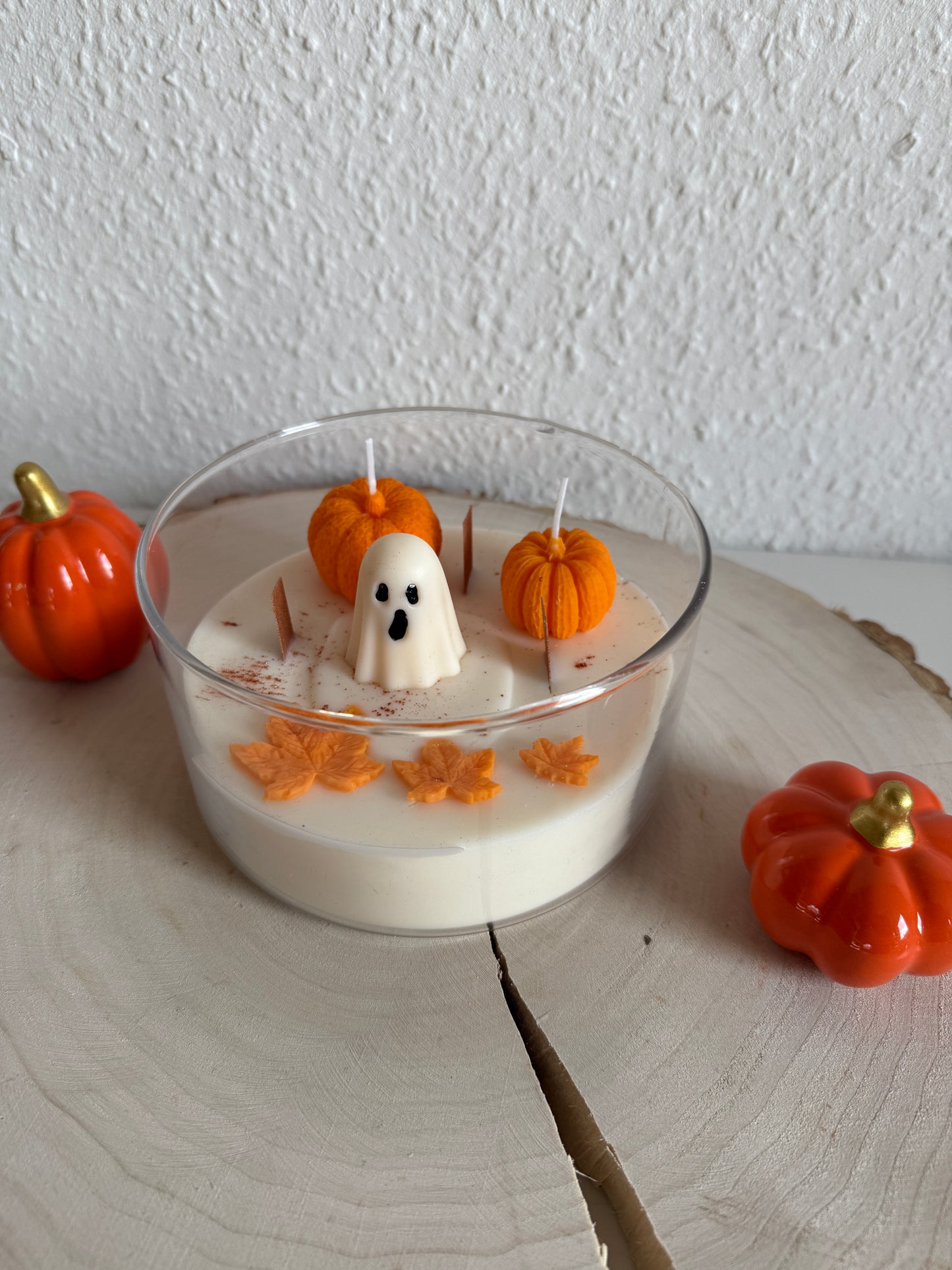 Halloween Kerze mit Glitzer