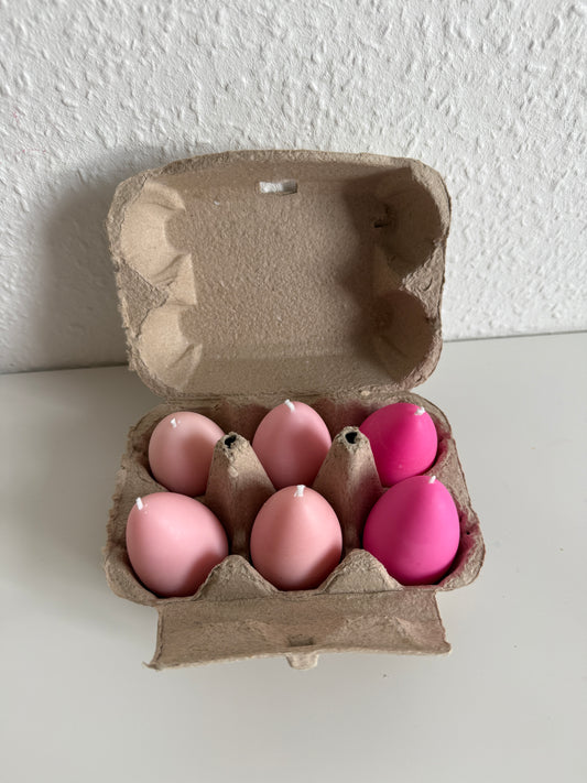 Ostereier Kerzen mit Eierkarton