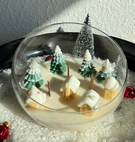 Weihnachtslandschaft Kerze