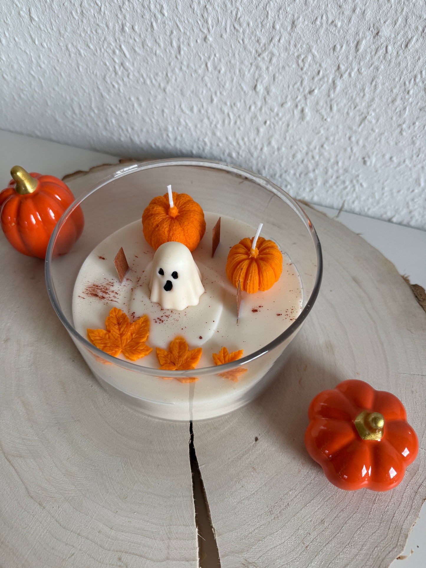 Halloween Kerze mit Glitzer