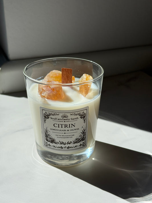 Citrin Kristallkerze