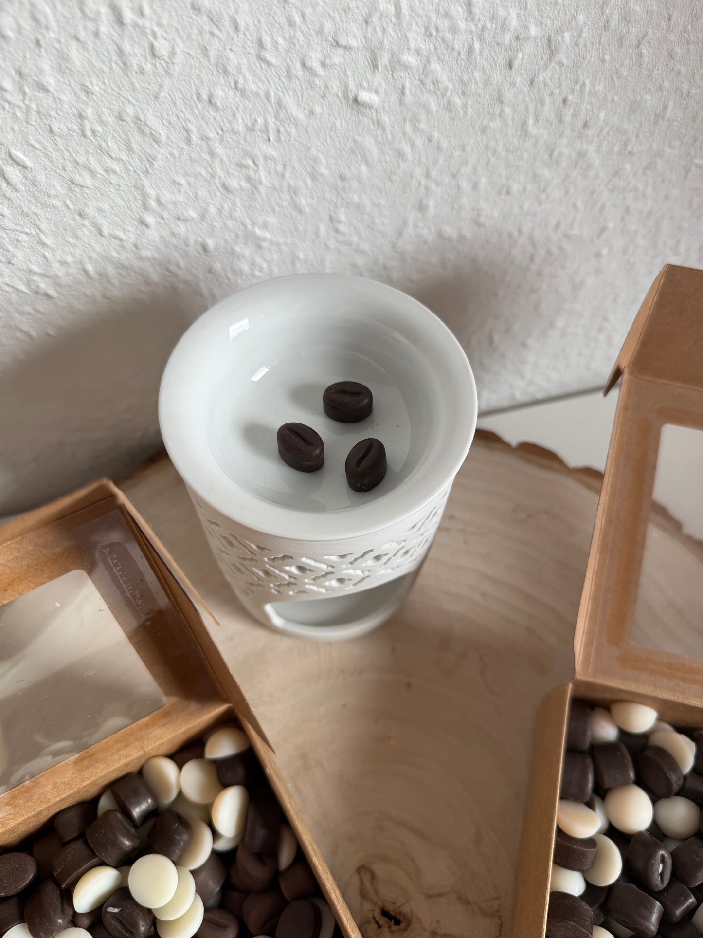 Wax smelt koffieboon