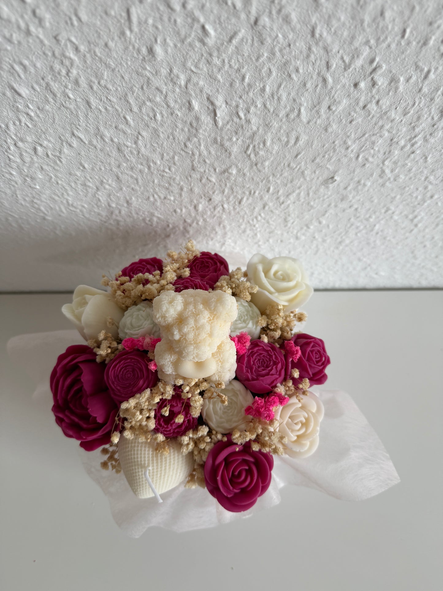 Forever Flowers - white/dark pink