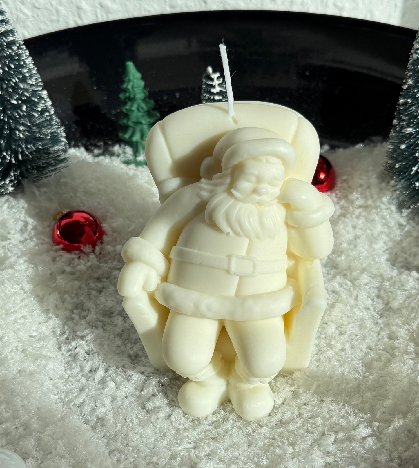 Schlafender Weihnachtsmann Kerze