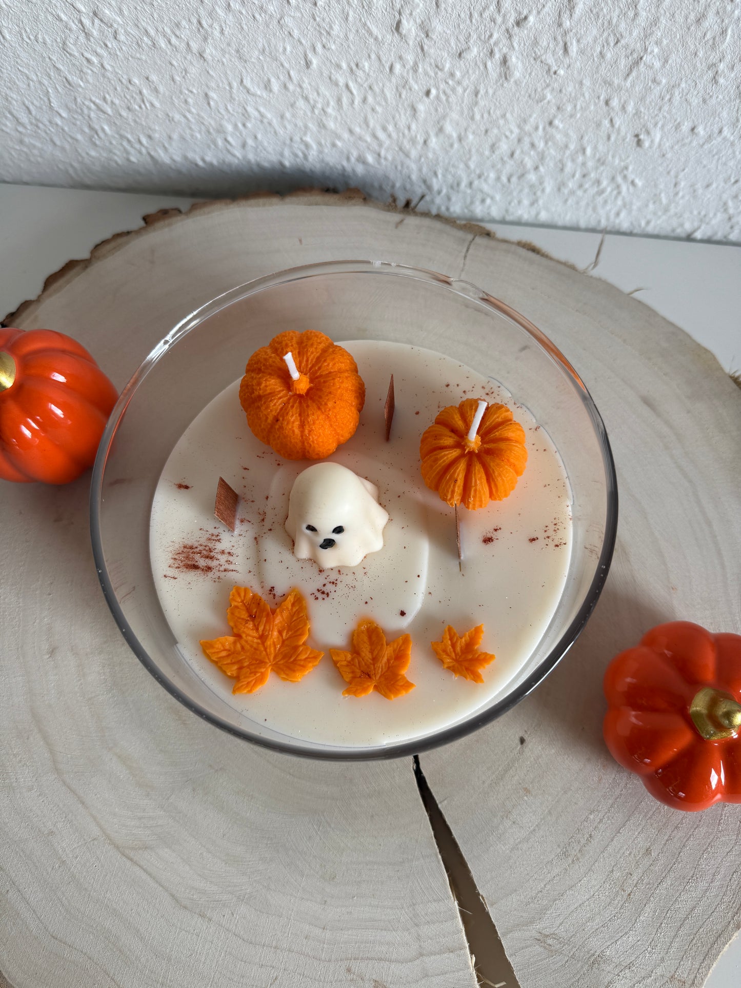 Halloween Kerze mit Glitzer