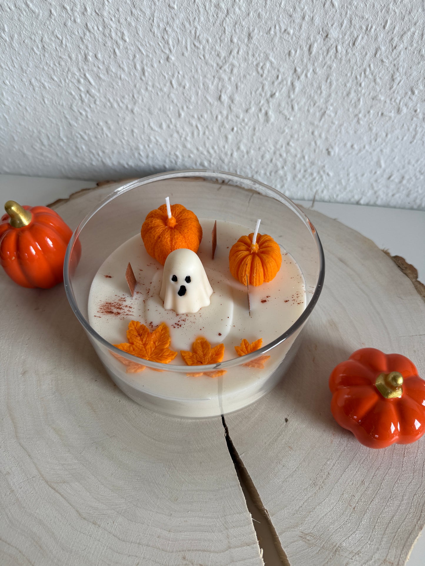 Halloween Kerze mit Glitzer