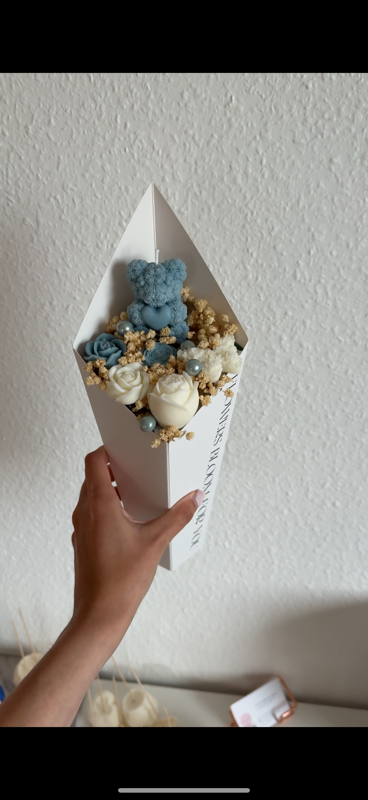 Forever Flowers - Blumentüte hellblau